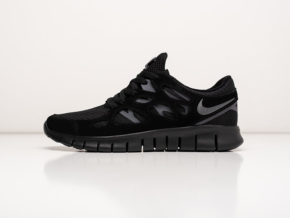 Nike free rn flyknit all black online